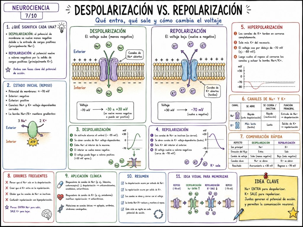 Despolarización vs. Repolarización